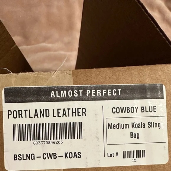 Portland Leather Koala Medium Sling COWBOY BLUE M New - Picture 6 of 7
